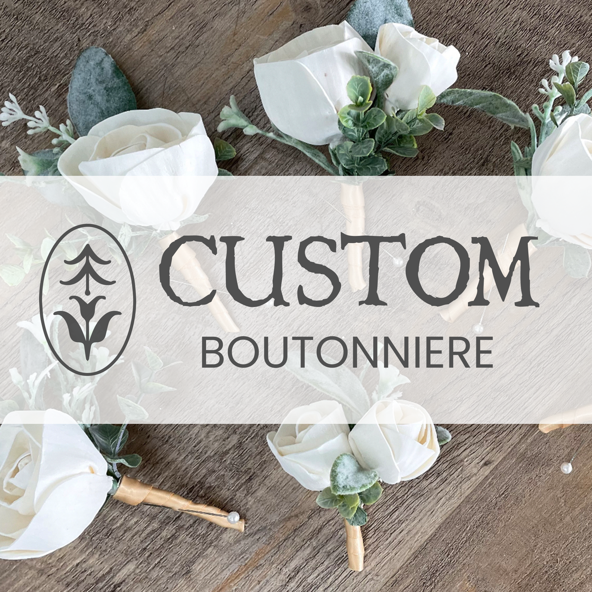 CUSTOM Wedding Boutonnière – PineandPetalWeddings