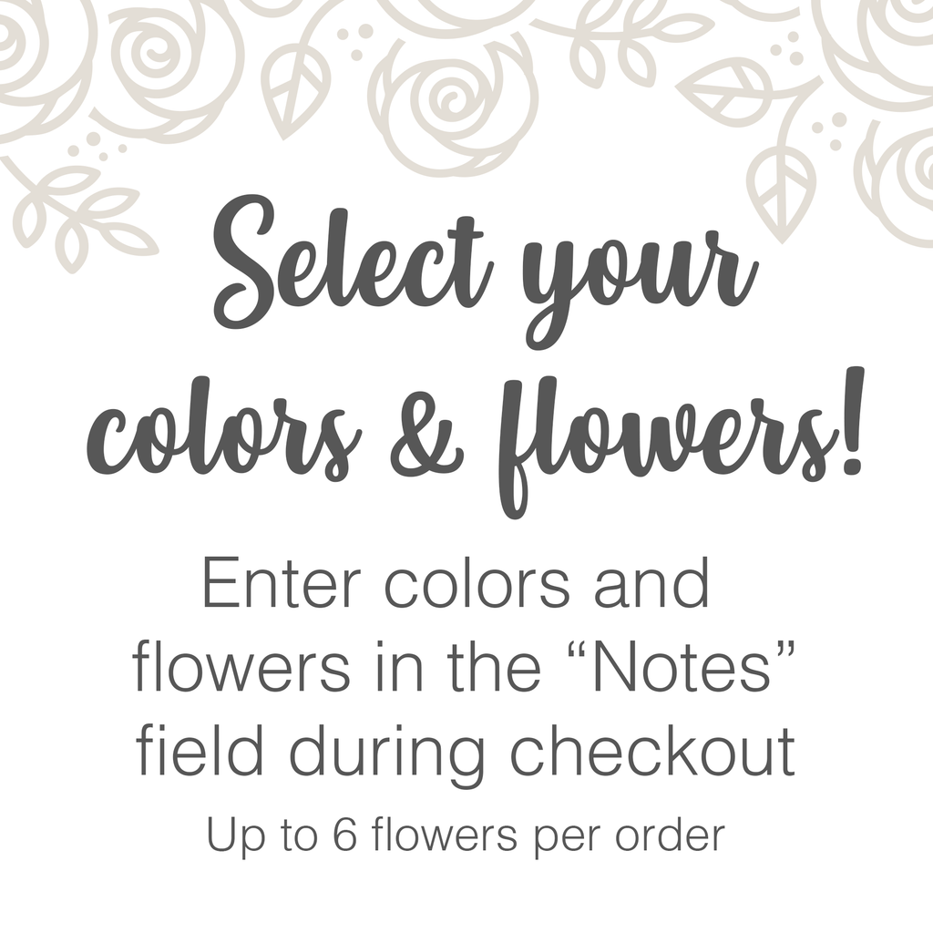 CUSTOM SAMPLE Loose Flowers - MATCH Your Colors! - PineandPetalWeddings