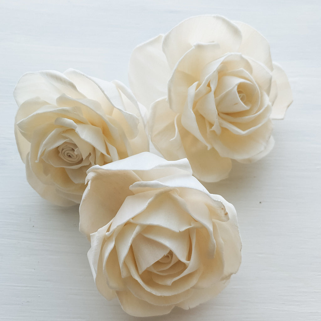 DIY sola wood flower supplies from pine and petal for wedding bouquets