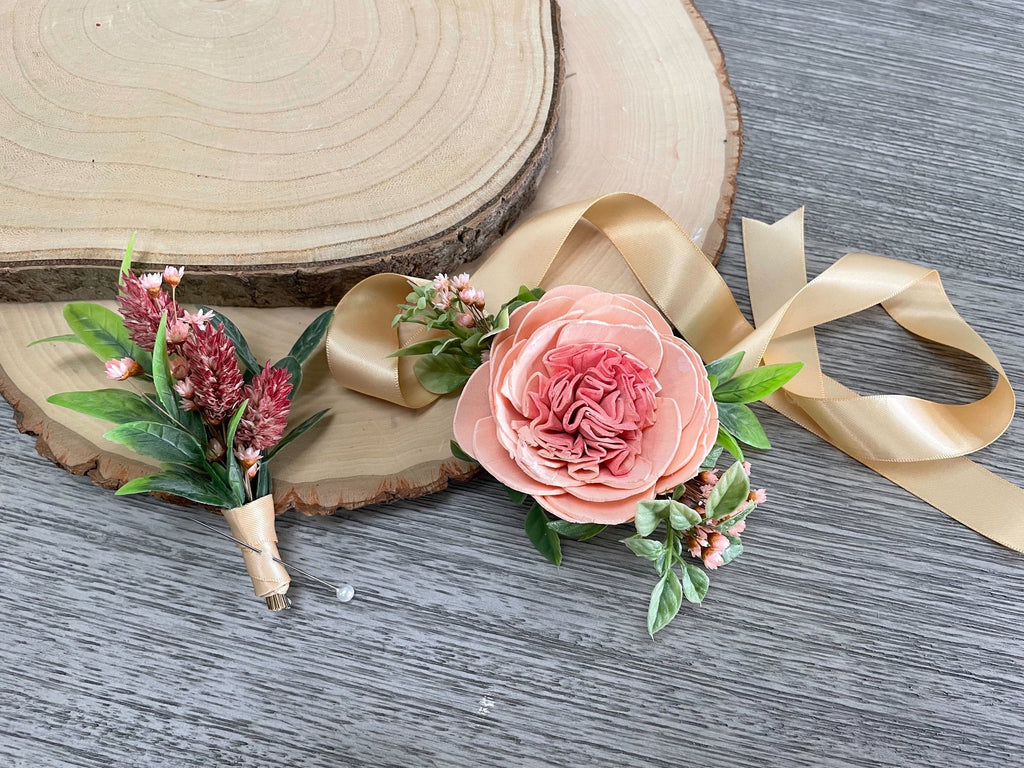 boutonniere and corsage set for prom or homecoming