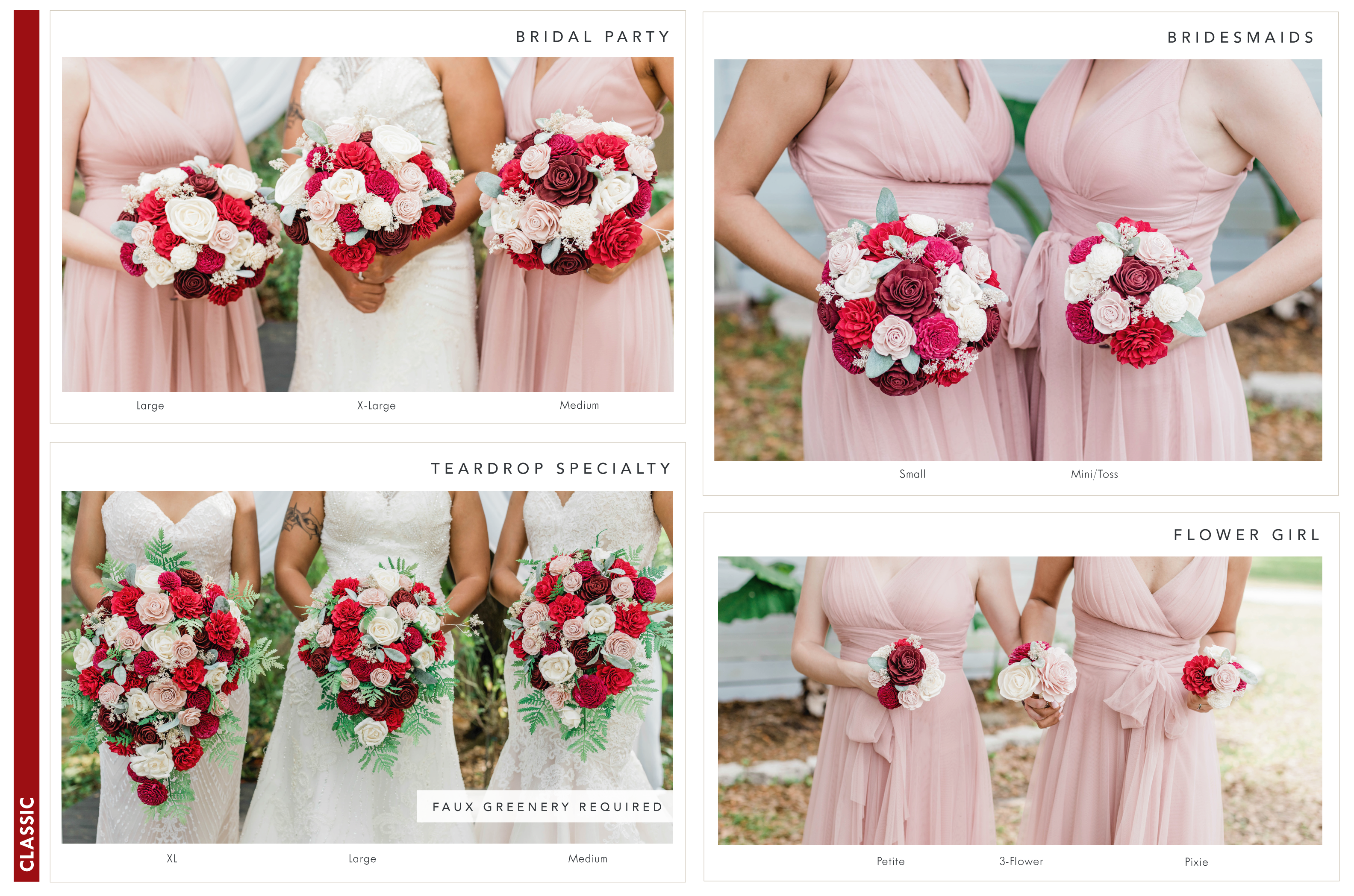 Bridesmaid bouquet deals size