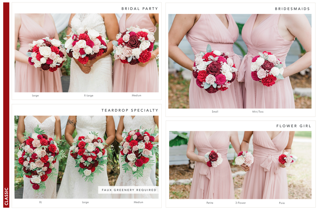 Classic Rose Bridesmaid Bouquet - PineandPetalWeddings