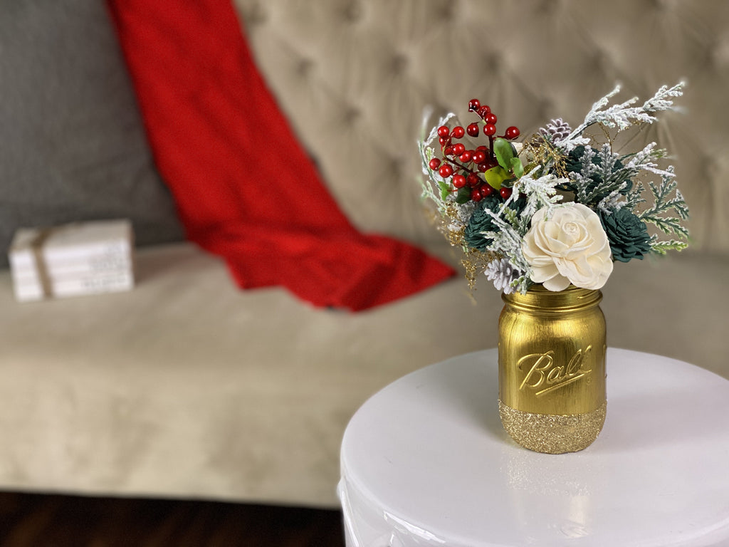 farmhouse glam christmas sola wood flower decor from pine and petal market