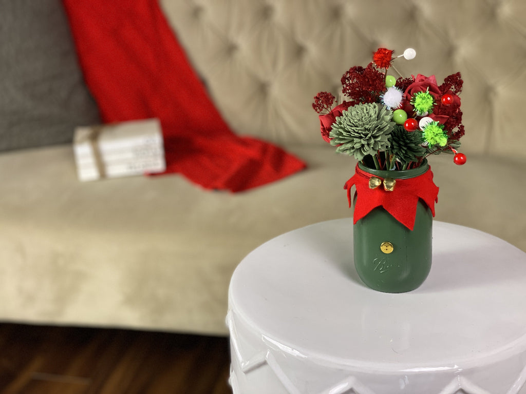 christmas elf flower arrangement decor for house or gift