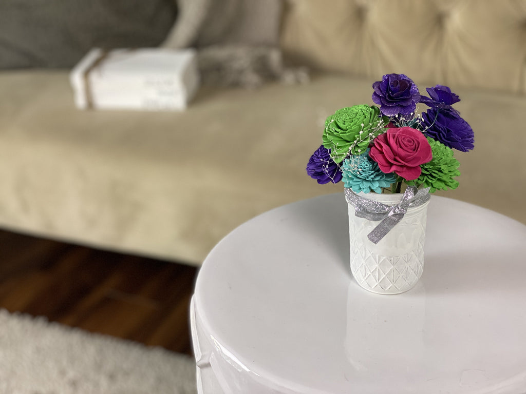 mini flower arrangement ideas for teacher christmas gifts 
