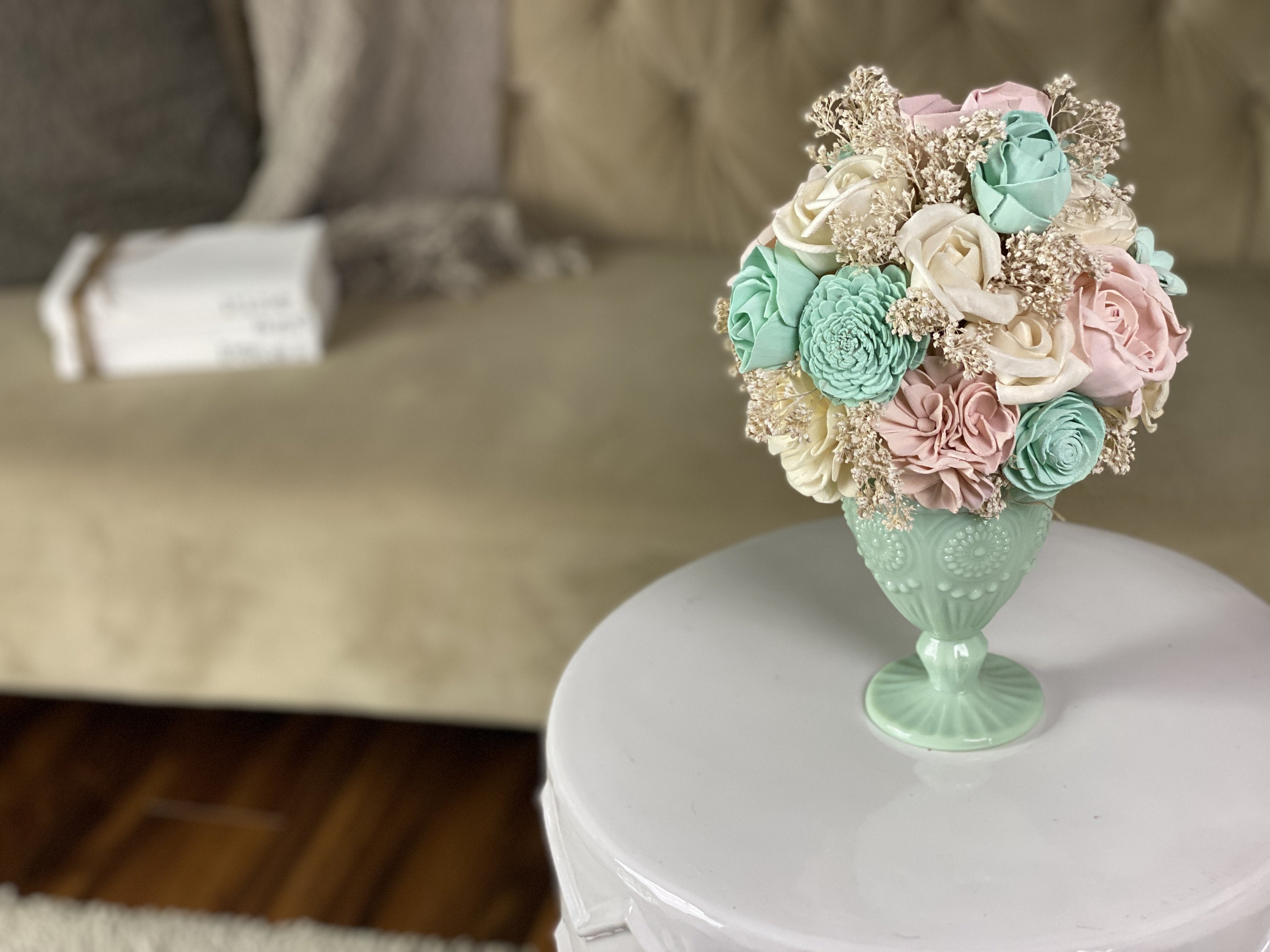 Designer Mints Mint Green Floral Design