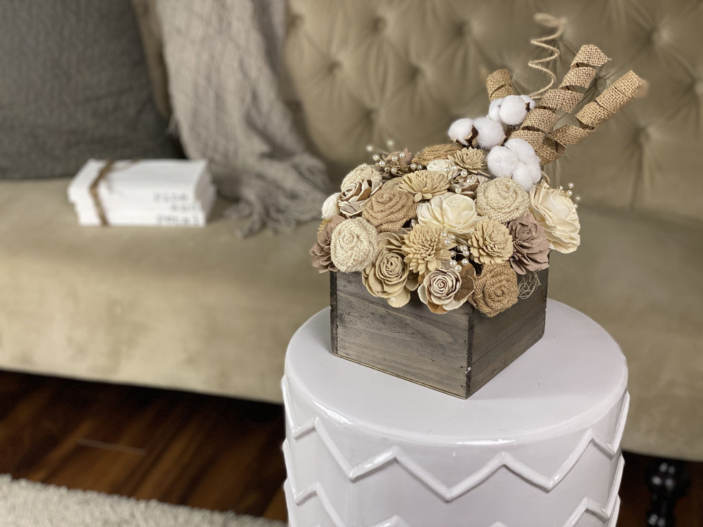 burlap fancy bouquet ideas and gift for birthday