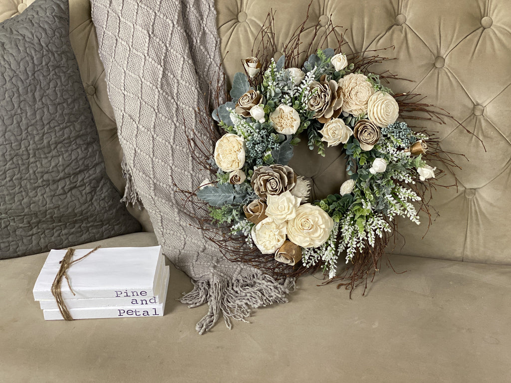 home decor ideas from pine and petal - wispy woodland wreath