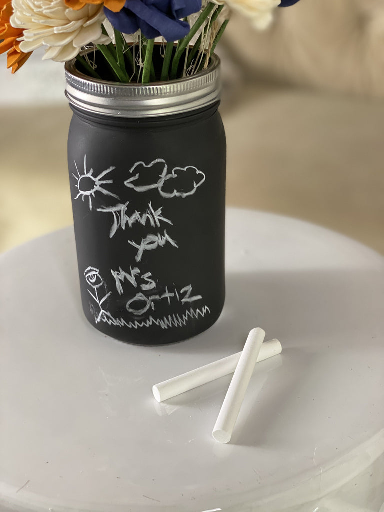 sola wood flower arrangement teacher gift customizable chalkboard vase