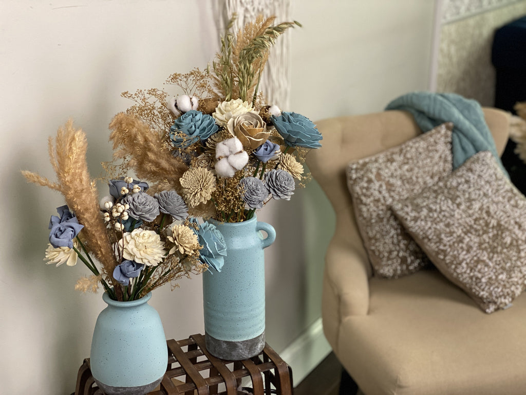 sola wood flower arrangements for birthday gift for boho babes or farmhouse friends
