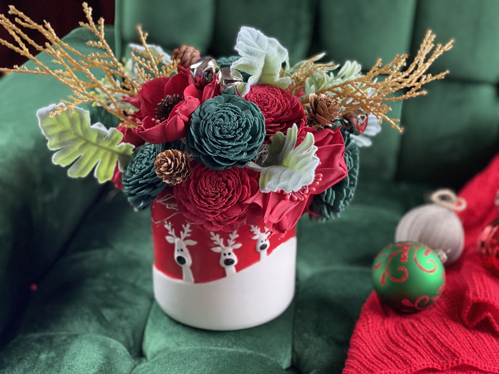 easy to care for flower arrangement ideas for christmas 