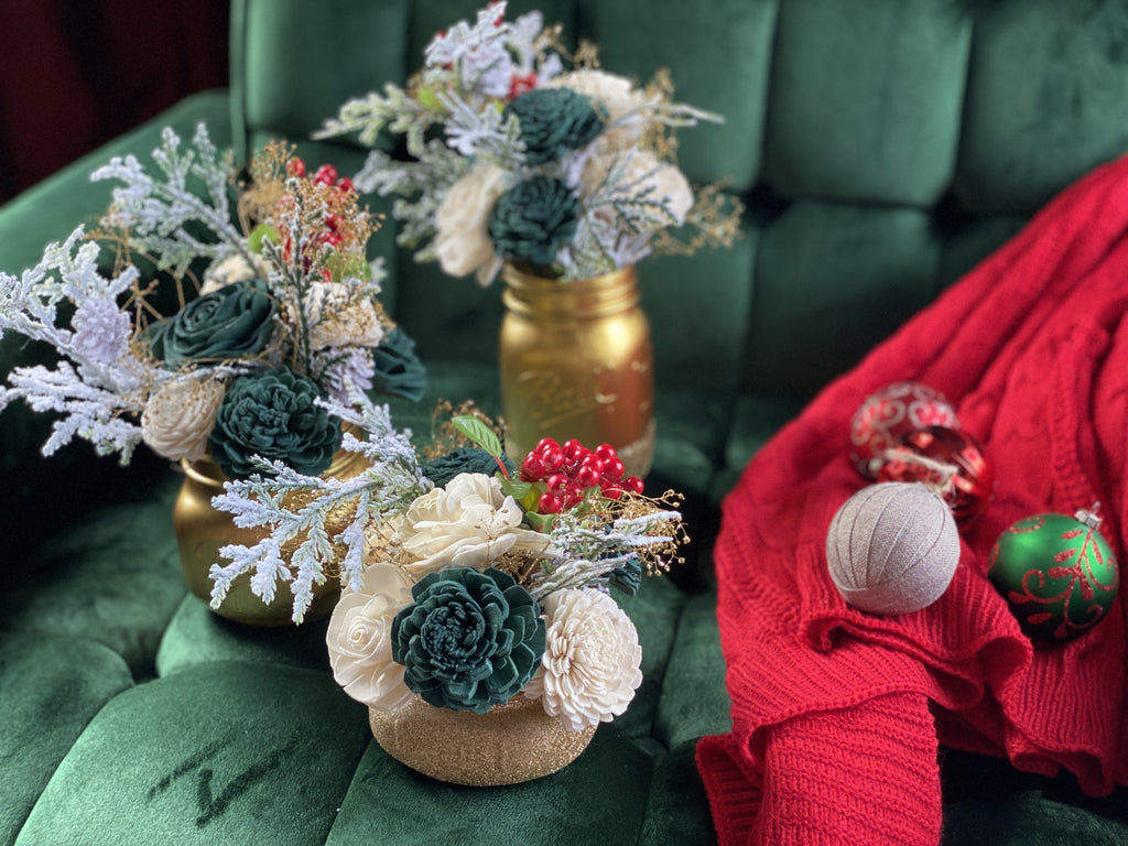 home decor ideas for christmas 2020 - wood sola flowers that last!
