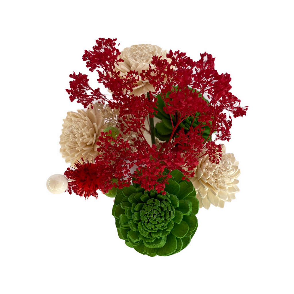 mini christmas sola wood flower arrangement for gifting to teachers, friends, family