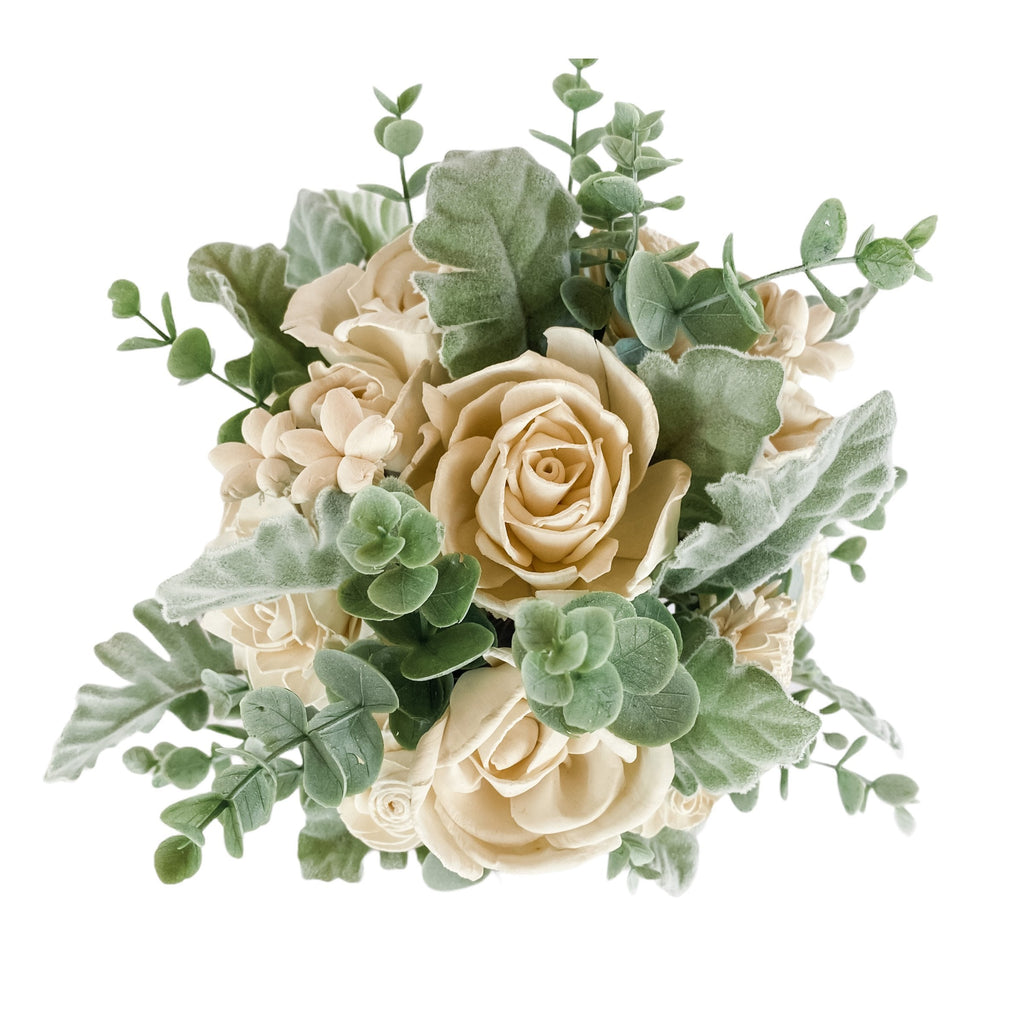 send a sympathy sola wood flower arrangement that lasts