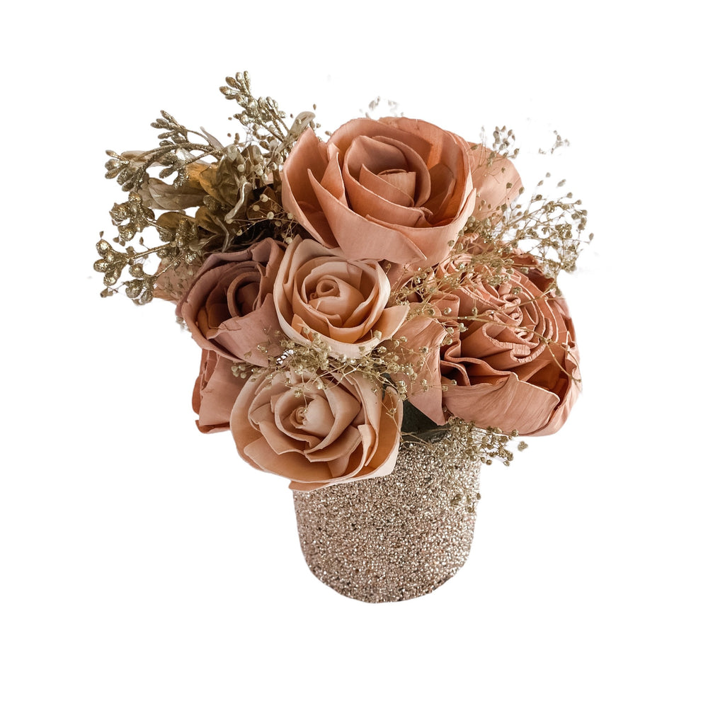 sola wood flower arrangement gift for boss 