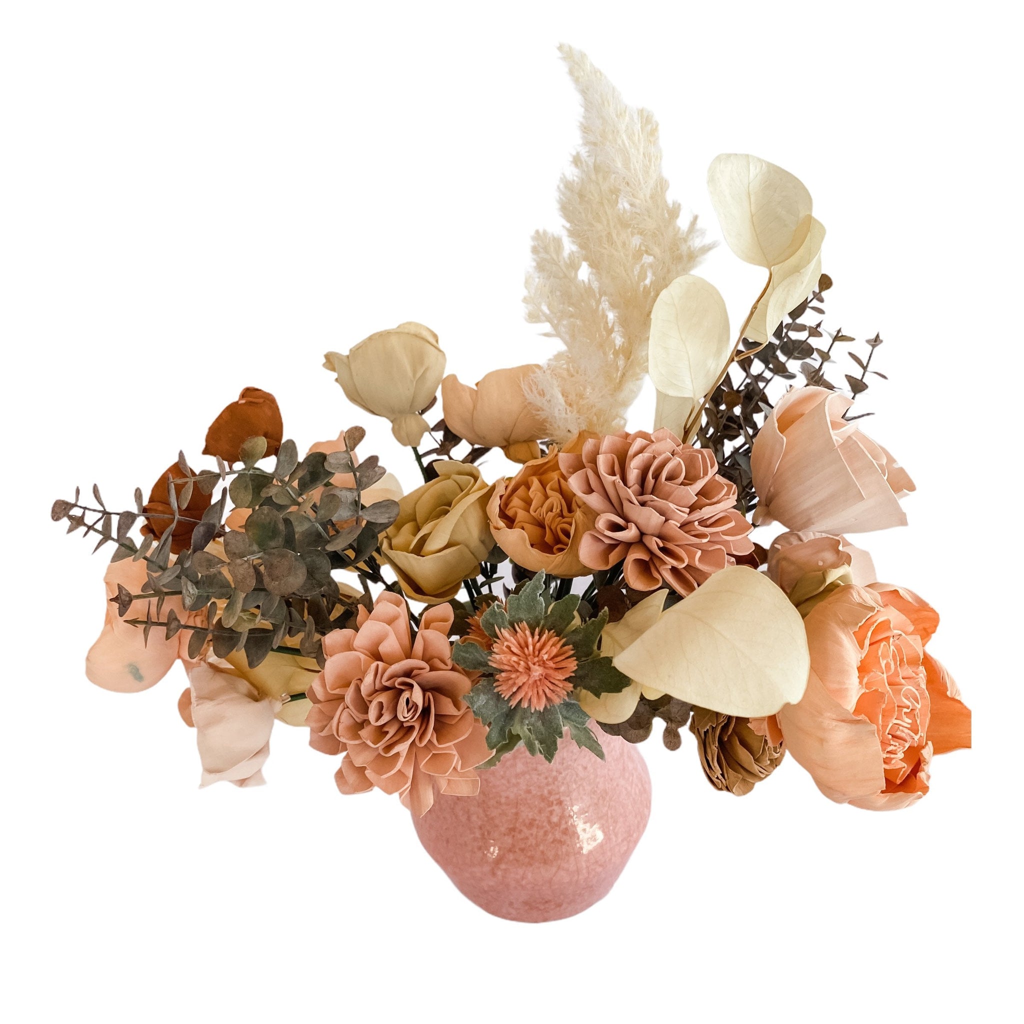 Peach Sola Wood Flower Arrangement, Forever Bouquet, Birthday Gift, Home Decor, Get Well Gift, cheapest Just Peachy Rustic Flower Centerpiece