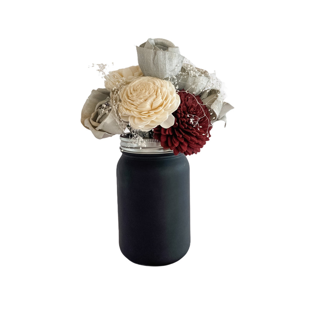 customizeable sola wood flower arrangement gift for teachers - select your school colors 