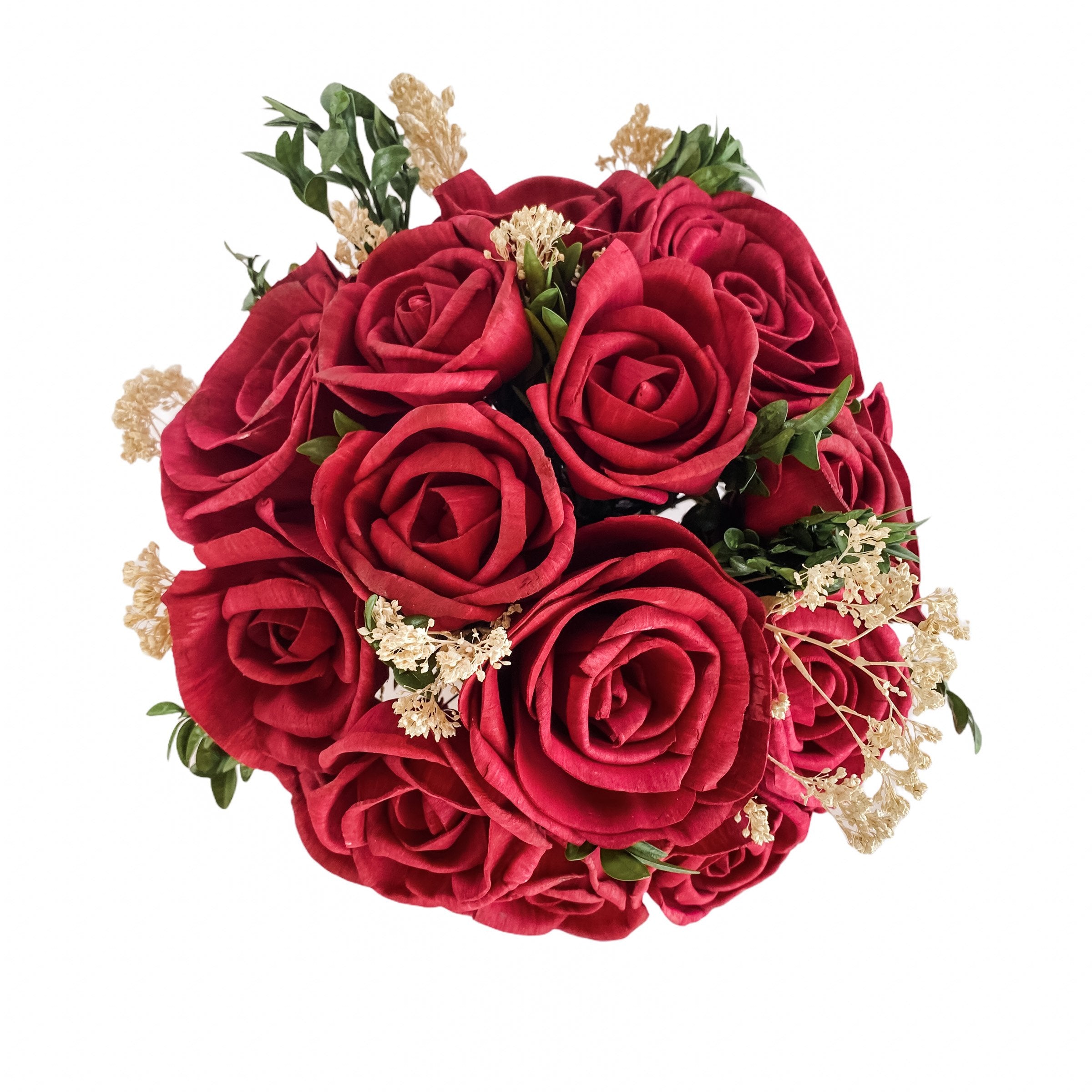 Send her 2 Dozen Red Roses - Gold - Classic Sola Flower Arrangement ...