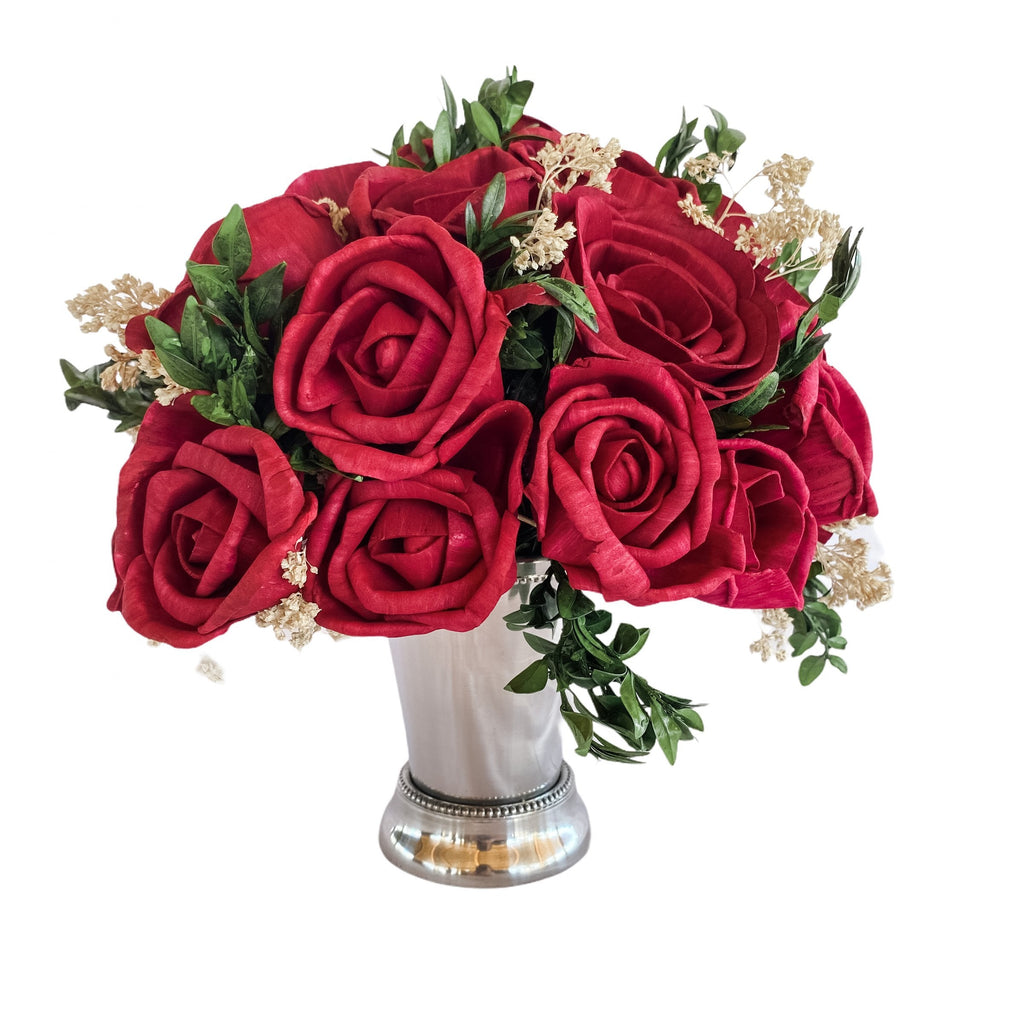 send her red roses made from sola wood flowers for your anniversary, valentine's day or just because
