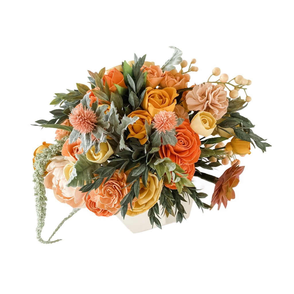 springtime faux flower arrangement gift or wedding ideas 