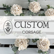 CUSTOM Wood Flower Corsage