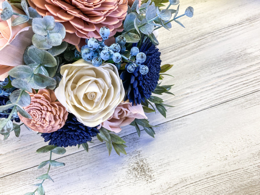 make your own sola wood bouquet for wedding from pine and petal DIY