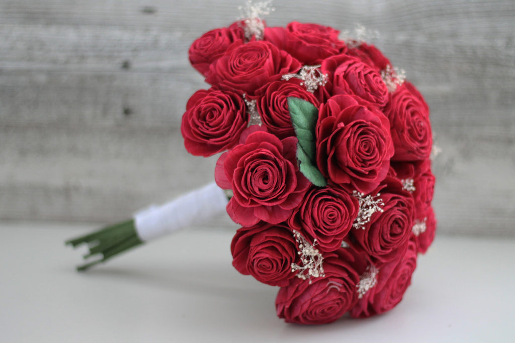 Classic Rose Bridal Bouquet - PineandPetalWeddings