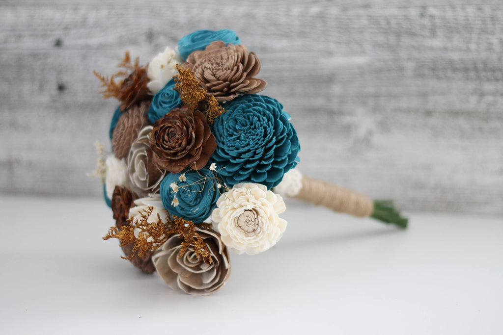 Rustic Charm Bridesmaid Bouquet - PineandPetalWeddings