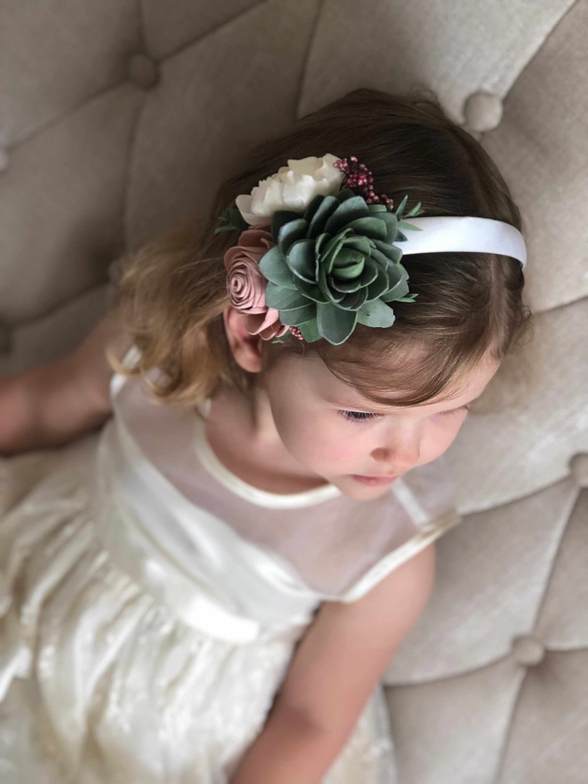 flower girl hairstyles with headband