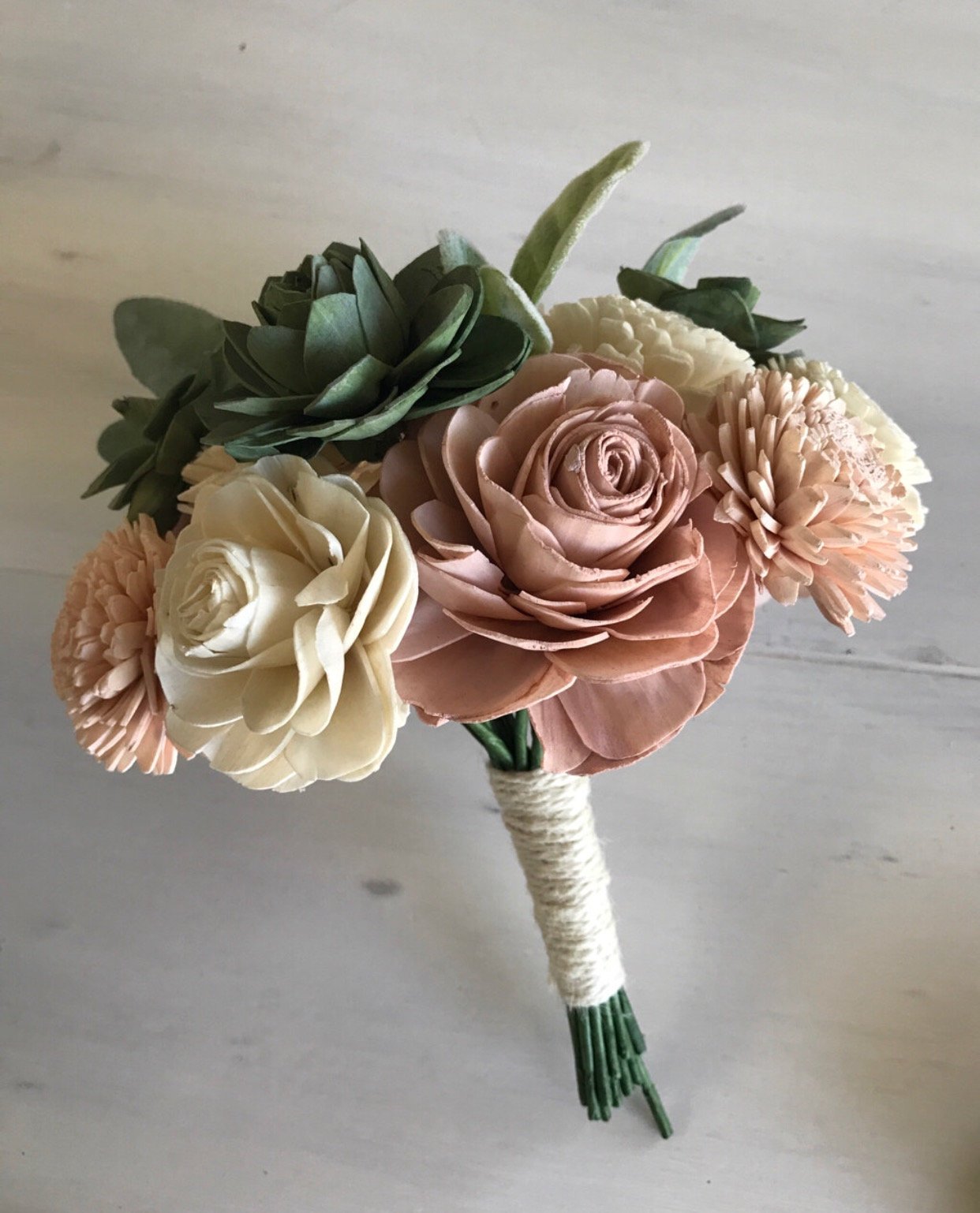 wooden succulent bouquet Soft Succulent Bouquet – Pine and Petal Weddings