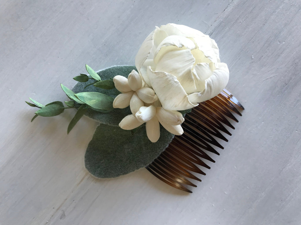 CUSTOM Sola Flower Hair Comb - PineandPetalWeddings