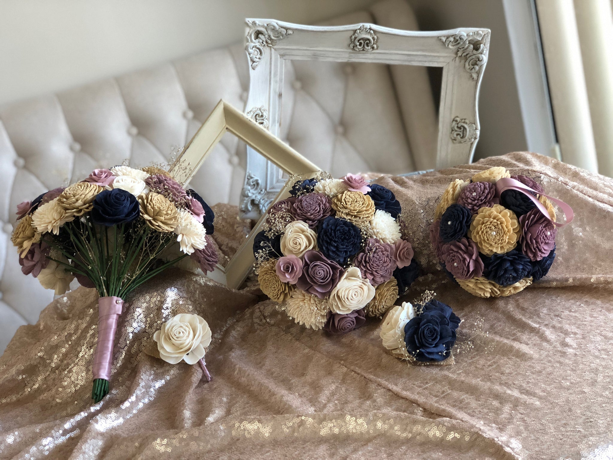 Champagne Twilight Corsage – Pine and Petal Weddings