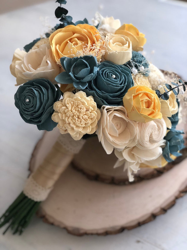 Vintage Bridesmaid Bouquet - PineandPetalWeddings
