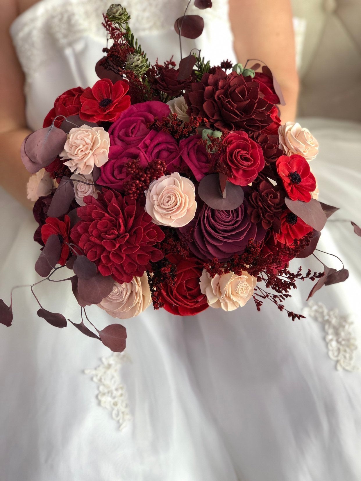 Roses and Rubies Bridal Bouquet Pine and Petal Weddings Roses and Rubies Bridal Bouquet Pine and Petal Weddings