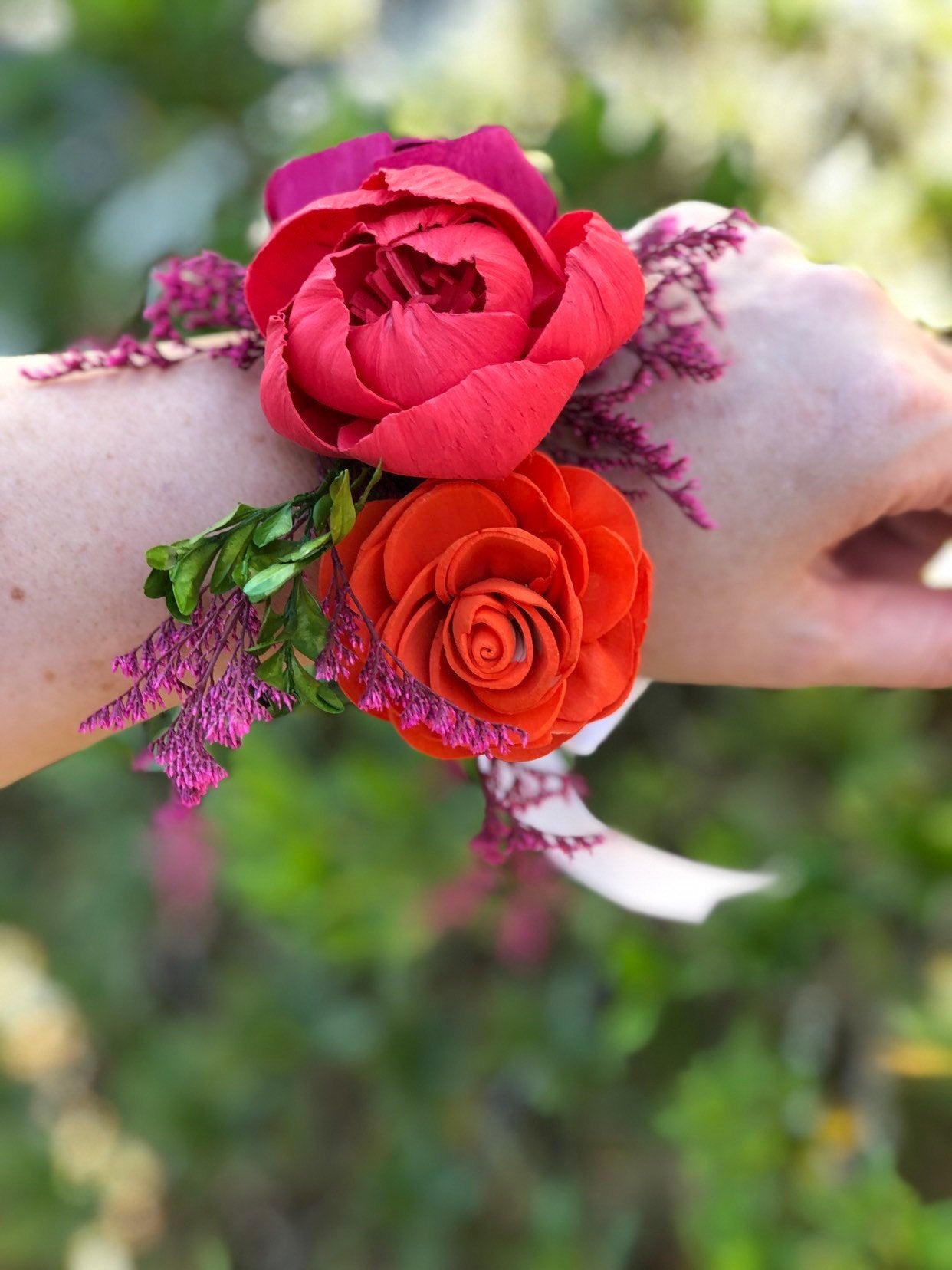 Fancy Plantsy Wrist Corsage – Pine and Petal Weddings