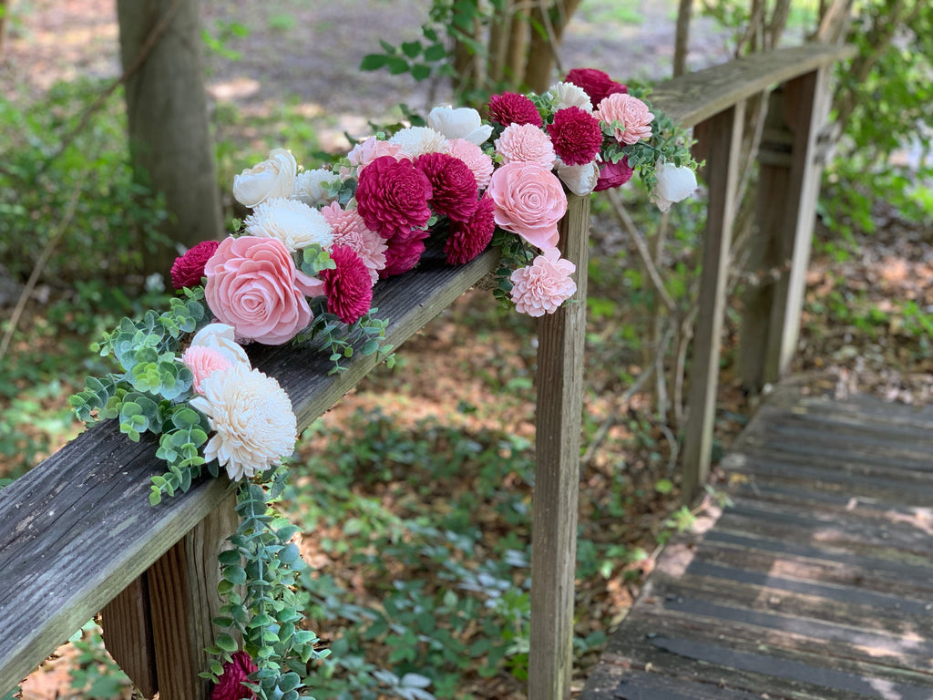 CREATE YOUR OWN - Ceremony Arch Garland Swag - PineandPetalWeddings