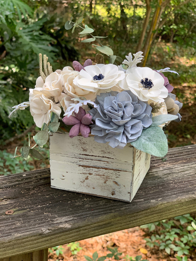 CREATE YOUR OWN - Custom Wood Flower Centerpiece - PineandPetalWeddings