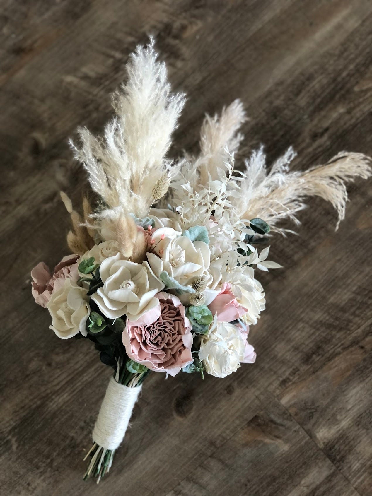 Mini Dried Flower Bouquets - Real Flowers & Grasses Boho