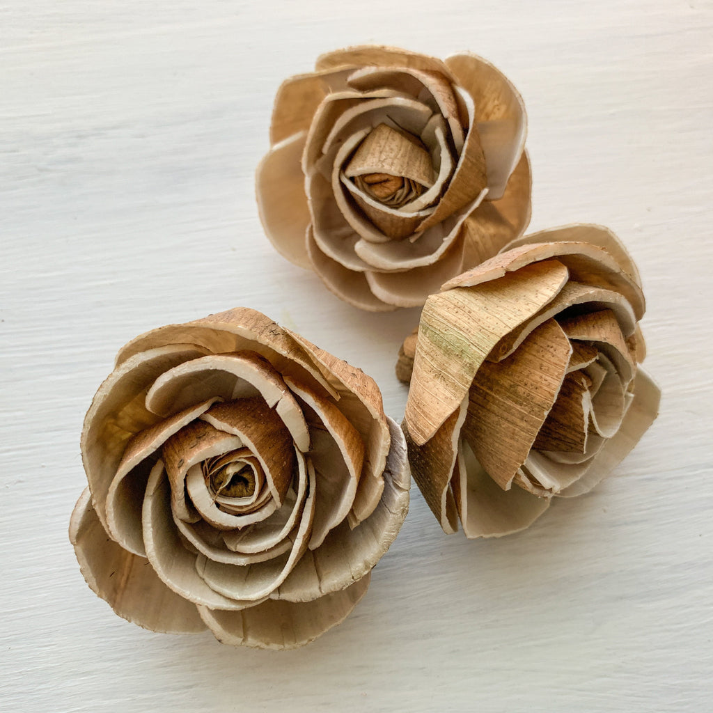 mara rose sola wood flower from pine and petal assortment