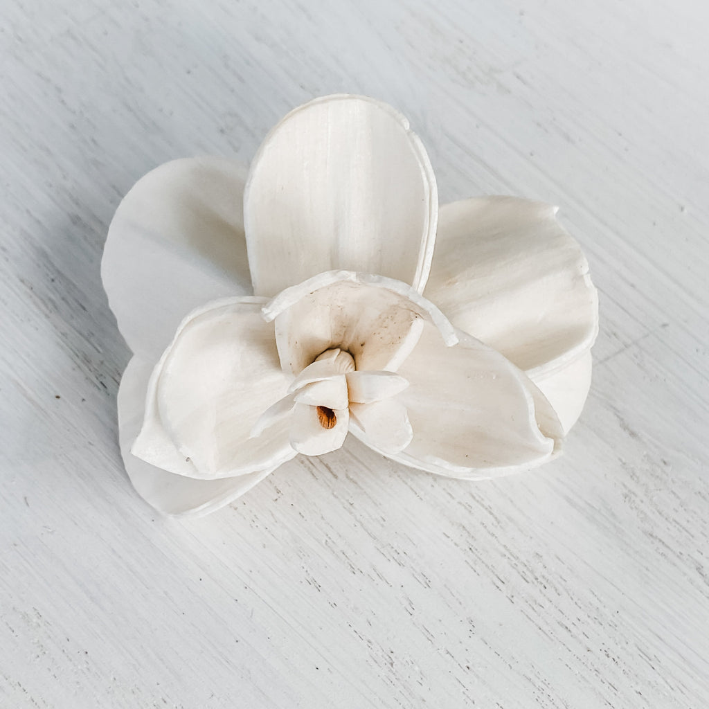sola wood flower orchids from pine and petal predyed or undyed