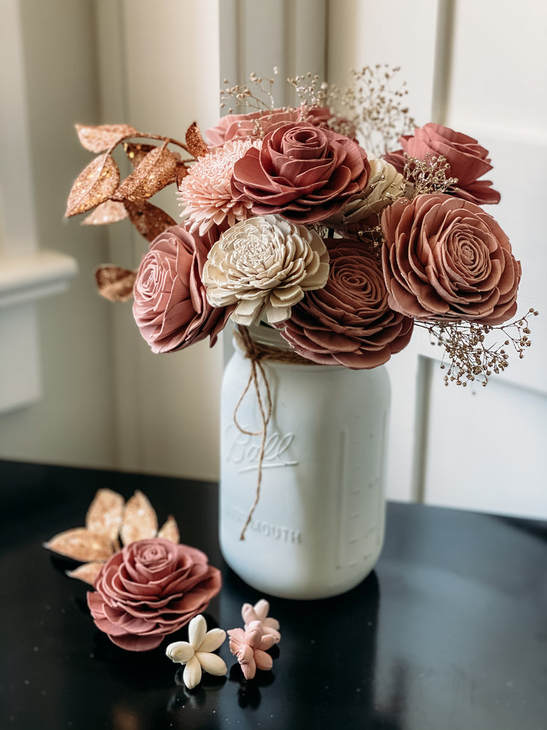 Ivory, Pink and Rose Gold Christmas - PineandPetalWeddings