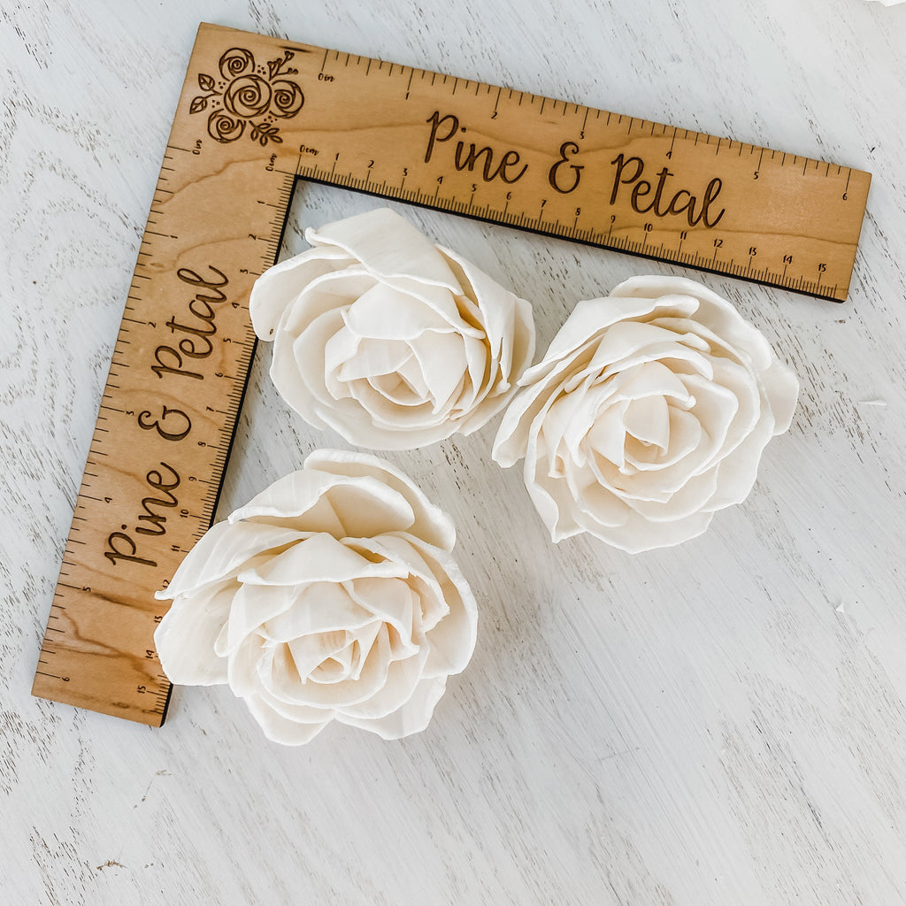 bulk dyed sola wood flowers in choice of colors from pine and petal