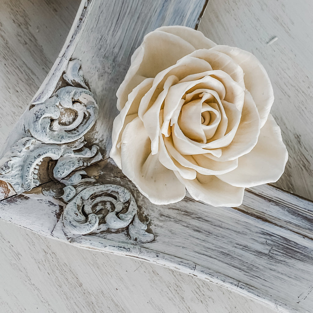burgundy, blush or white sola wood roses predyed for crafting from pine and petal