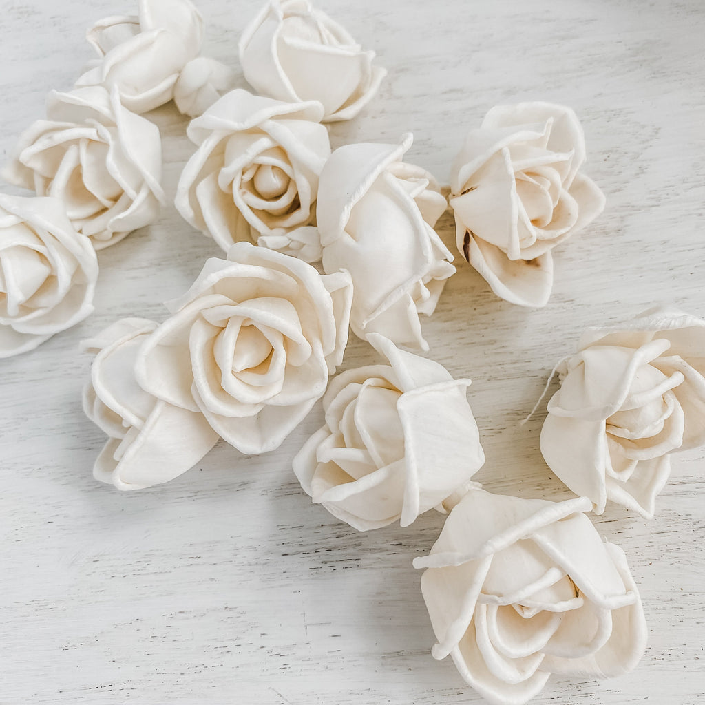 mini sola roses for lasting faux flower centerpieces, bouquets and decor
